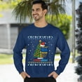thumbnail image 3 of Christmas Sweatshirt, Happy Chrismukkah Ugly Sweater Holiday Sweatshirt, Unique Hanukkah & Christmas Sweatshirt, Witty Menorah & Tree Gift for Women & Men, 3 of 5