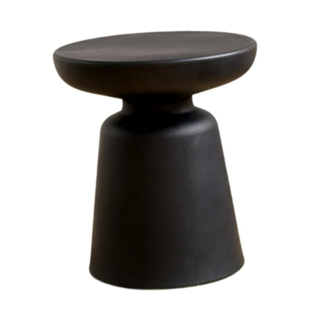 yuksok Petite Table d'Appoint Simple Lisse Table à Thé pour Salon Table de Nuit Ménagère Noire