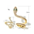 thumbnail image 2 of CNKOO 1 Set of Earring Snake-shaped Rhinestone Ladies Earrings Simple Delicate Gift for Her, 2 of 7