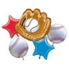 Baseball 5pc Balloon Bouquet - Party Supplies