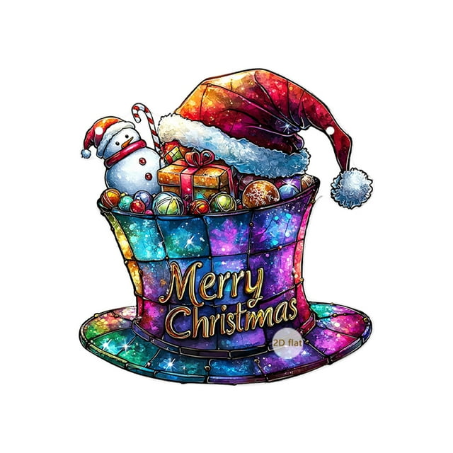 C Christmas 2D Flat Decoration Hanging Ornament For Holiday Gift And Festive Decor Acrylic Material For Tree And Home Seasonal Embellishment C