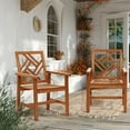 thumbnail image 4 of LuxenHome Carmel Set of 2 Solid Wood Outdoor Dining Chair, 4 of 6