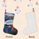 thumbnail image 3 of Super Monstruos Tema: Calcetines de Navidad, fino lino blanco para colgar en escaleras y chimenea, decoración navideña para el hogar, regalo de Navidad.54cm×38cm, 3 of 5