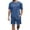 Blue, variant on JIKNTTR Men's 2 Piece Casual Set Color Matching Sports Suit Short Sleeved Round Neck T Shirt Shorts Suit Summer Sportswear Set Fashion Beach Outfits