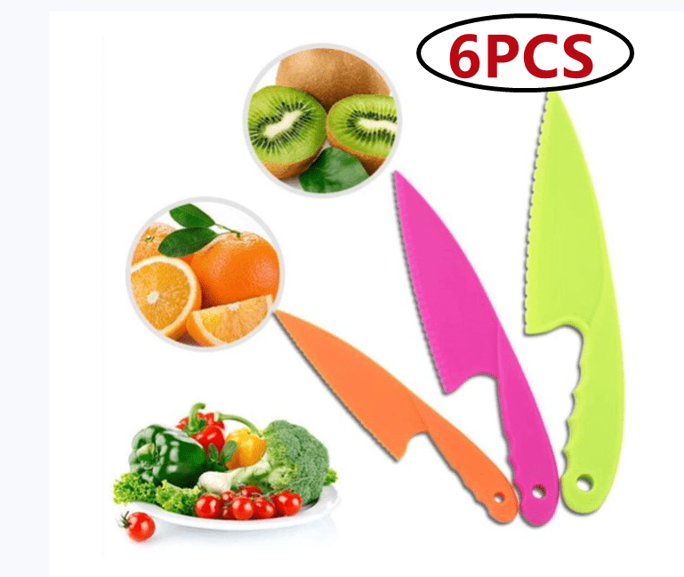 Kids Kitchen Knife Set , Children's Safe Cooking Set, Topboutique 6 PCS