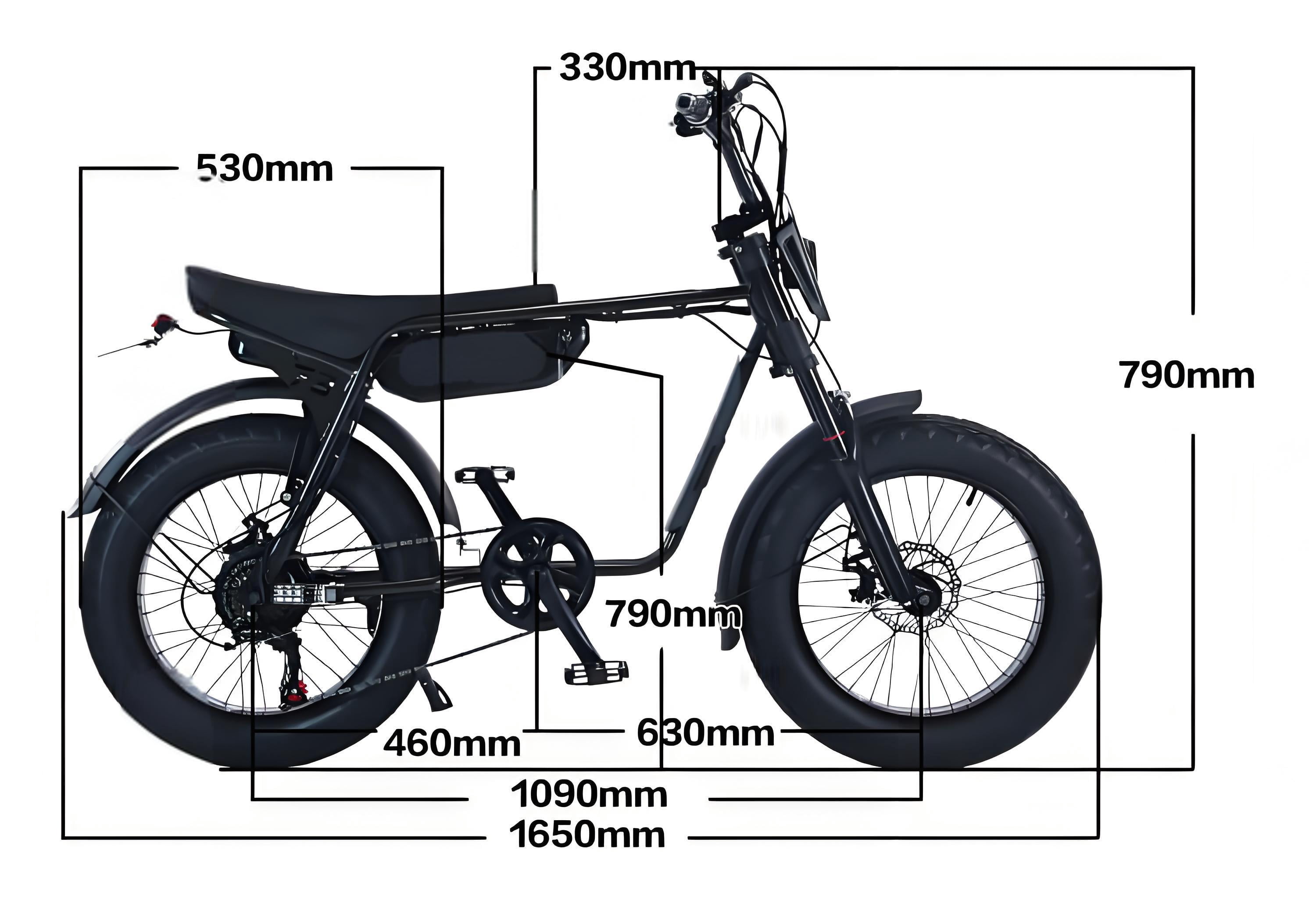 20" Electric Bike for Adults,750W Electric Mountain Bike,48V 13Ah Removable Battery,Shimano 7-Speed,40 Miles of Range,Black