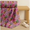 thumbnail image 4 of Soimoi Pink Cotton Cambric Fabric Lily & Pine Fruits Decor Fabric Printed Yard 56 Inch Wide, 4 of 7