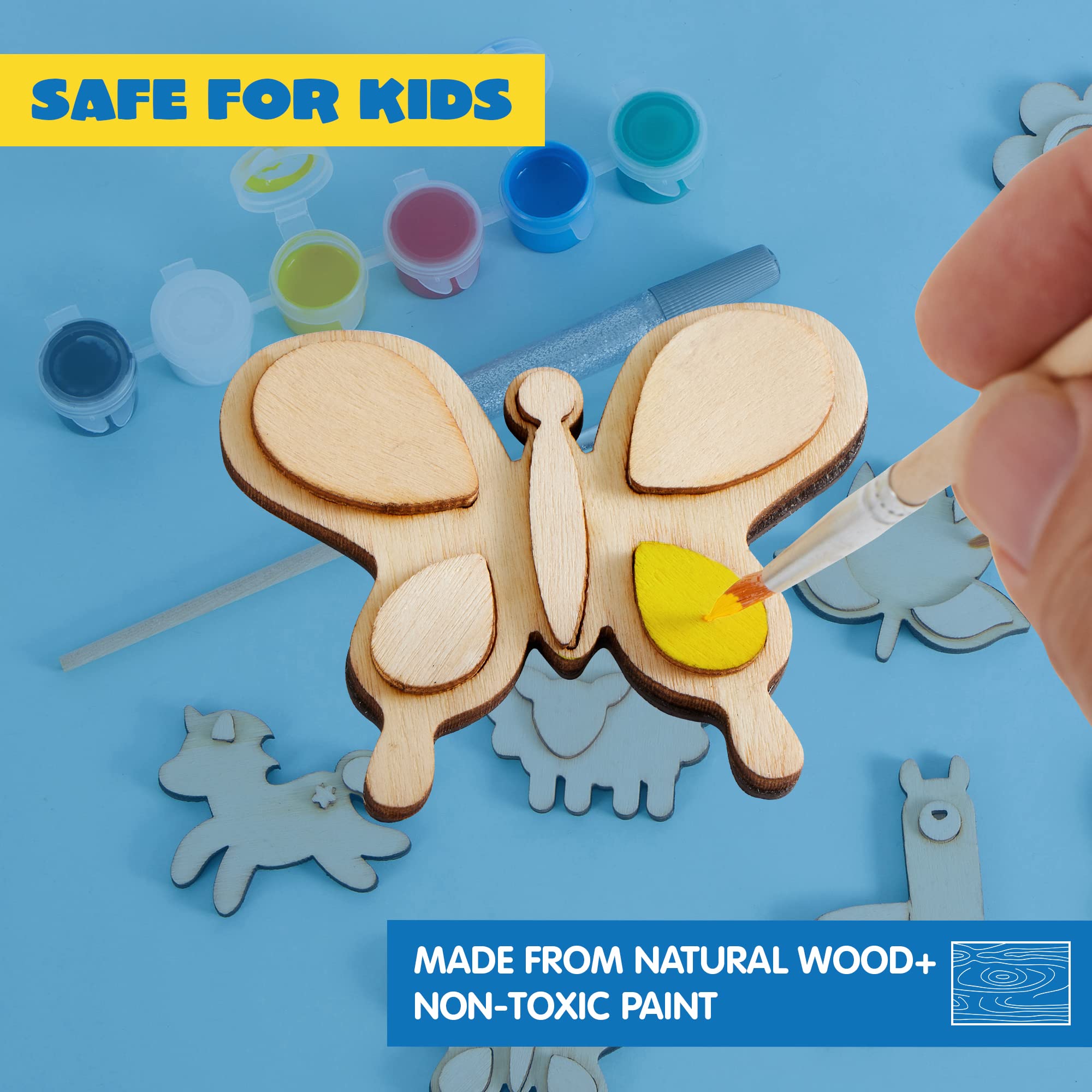 Joyfy 12-Piece Wood Magnet Painting Kit photo 8