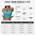 thumbnail image 5 of Daiia Crystal Clear Ocean Waves Printed Women's Sports Bra, Breathable Activewear Bra with U-Back Design and Removable Pads, Comfortable and Supportive for Yoga, Workout-Medium, 5 of 8