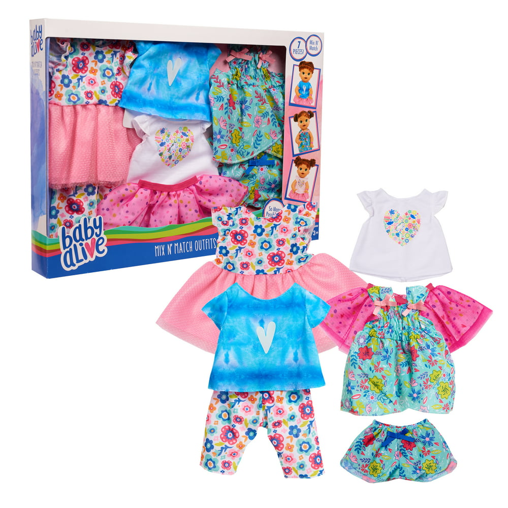 baby-alive-mix-n-match-outfit-set-doll-clothing-walmart