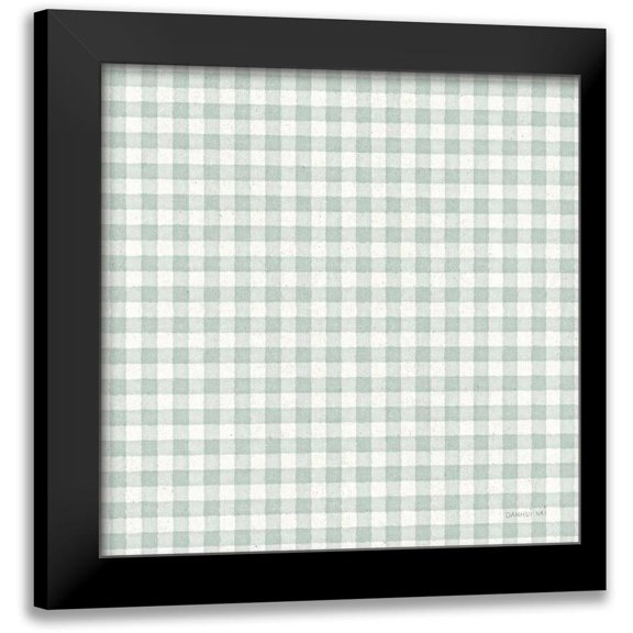Nai, Danhui 12x12 Black Modern Framed Museum Art Print Titled - Floursack Lemon Pattern IVC