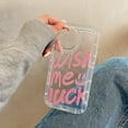 thumbnail image 5 of Wish Me Luck Funda para iPhone 13 Fundas para iPhone 15 Pro Max 11 16 12 14 XR X Xs 15pro 16promax Fundas de silicona transparentes Bumper, 5 of 5