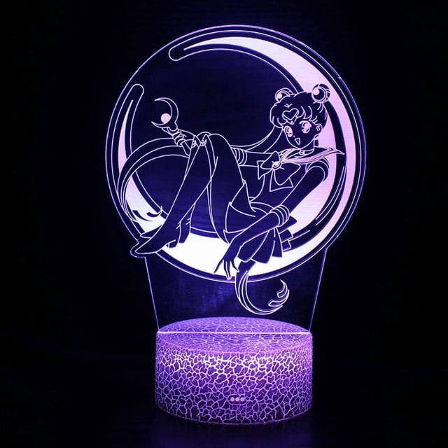 Luz nocturna LED 3D Jujutsus Kaisens que cambia de color para niños