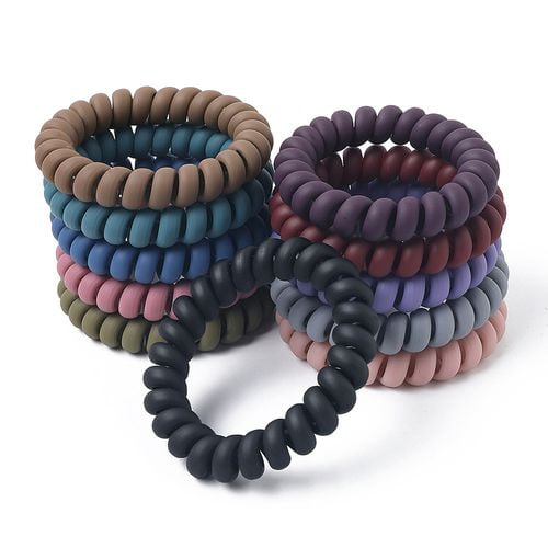 SHIYAO SHIYAO 11PCS Spiral Hair Ties Coil Hair Ties Frosted Colored