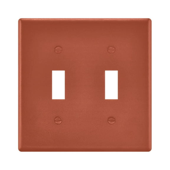 2 Gang Light Switch Cover Plate Rust Red Wall Plate Decorate Electrical Outlet Cover Plates 4.56”x4.48”