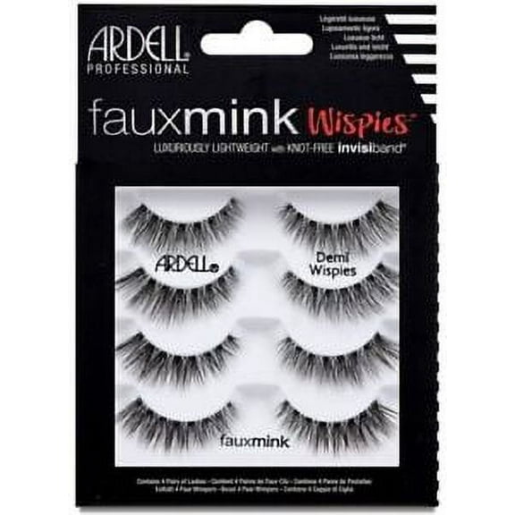 Ardell False Lashes Faux Mink Wispies, 4 Pairs