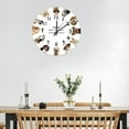 thumbnail image 4 of Funny Farmhouse Round Wooden Clock 12 Inch,Time Spent with Dogs is Never Wasted Silent Non-Ticking Battery Operated Wooden Wall Clock for School Classroom Nursery Cafe Bar Pub Home Decor, 4 of 6