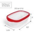 thumbnail image 2 of Totally Kitchen Rectangle Food Containers | Microwave Safe & BPA Free | Thick, Durable & Leak Resistant | Red, Set of 5 (10 Pieces Total), 2 of 10