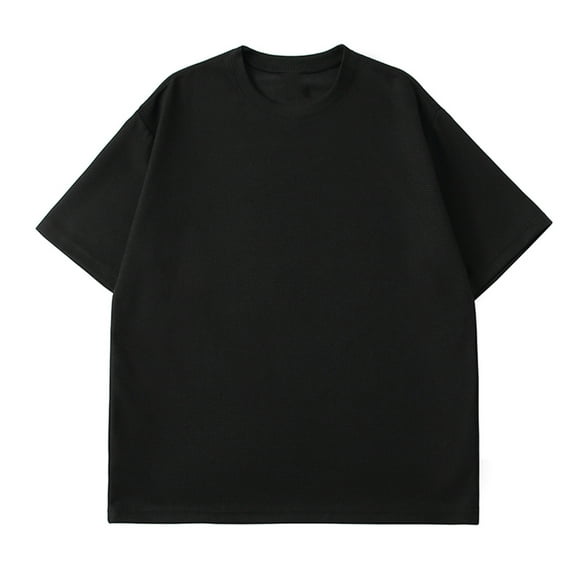 Mens Tshirts Short Sleeve Men Solid Fashion Casual Pullover Round Neck Short Sleeve T-Shirt Tops T Shirts for Men Fashion Into the Am T Shirts for Men Mens Large T Shirts
