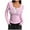 Pink, variant on VEKDONE Ribbed Kint Shirts for Women Button Down Square Neck Long Sleeve Blouse Polka Dot Print Tunic Tops Casual Stretch Slim Fit Underwear Shirts Fall Fashion Clothes