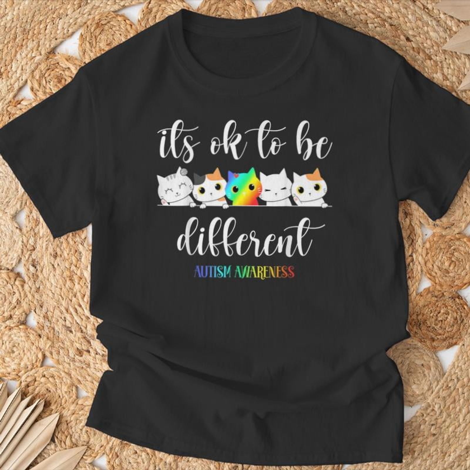 Its Ok To Be Different Cat Autism Awareness TShirt