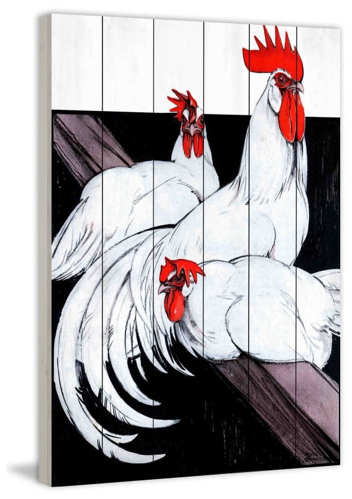 Marmont Hill "Journal Poultry 3" Painting Print on White Wood
