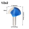 thumbnail image 4 of 1/2 shank Round Nose Two Flutes Router Bit Woodworking Cove Bit solid carbide, 4 of 9