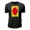 thumbnail image 3 of Playera Con Estampado De El Corazon De La Loteria Mexicana Tradicion Mexicana Color Negro Talla Grande Marca Emil SaEs, 3 of 4
