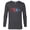 Charcoal Heather, variant on Star Wars Rebel X-wing Fighter Red White & Blue USA America - Long Sleeve T-Shirt for Men - Customized-Athletic Heather