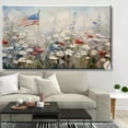 thumbnail image 5 of 2D Flat, 1pc Patriotic Americana July 4th Sunflowers& Flag Canvas Art, Wooden Frame, Summer Wall Decor for Living Room, Bedroom, Office, Ready to Hang, Ideal Independence Day& Housewarming Gift, 5 of 7
