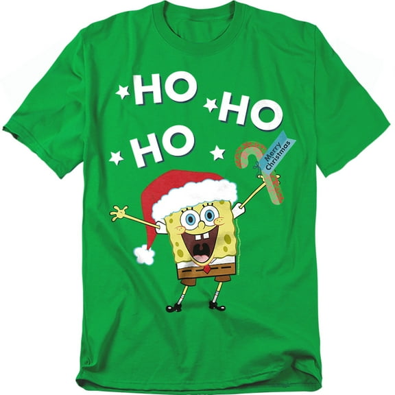 Spongebob Squarepants Ho Ho Ho, Merry Christmas! Unisex Adult T Shirt