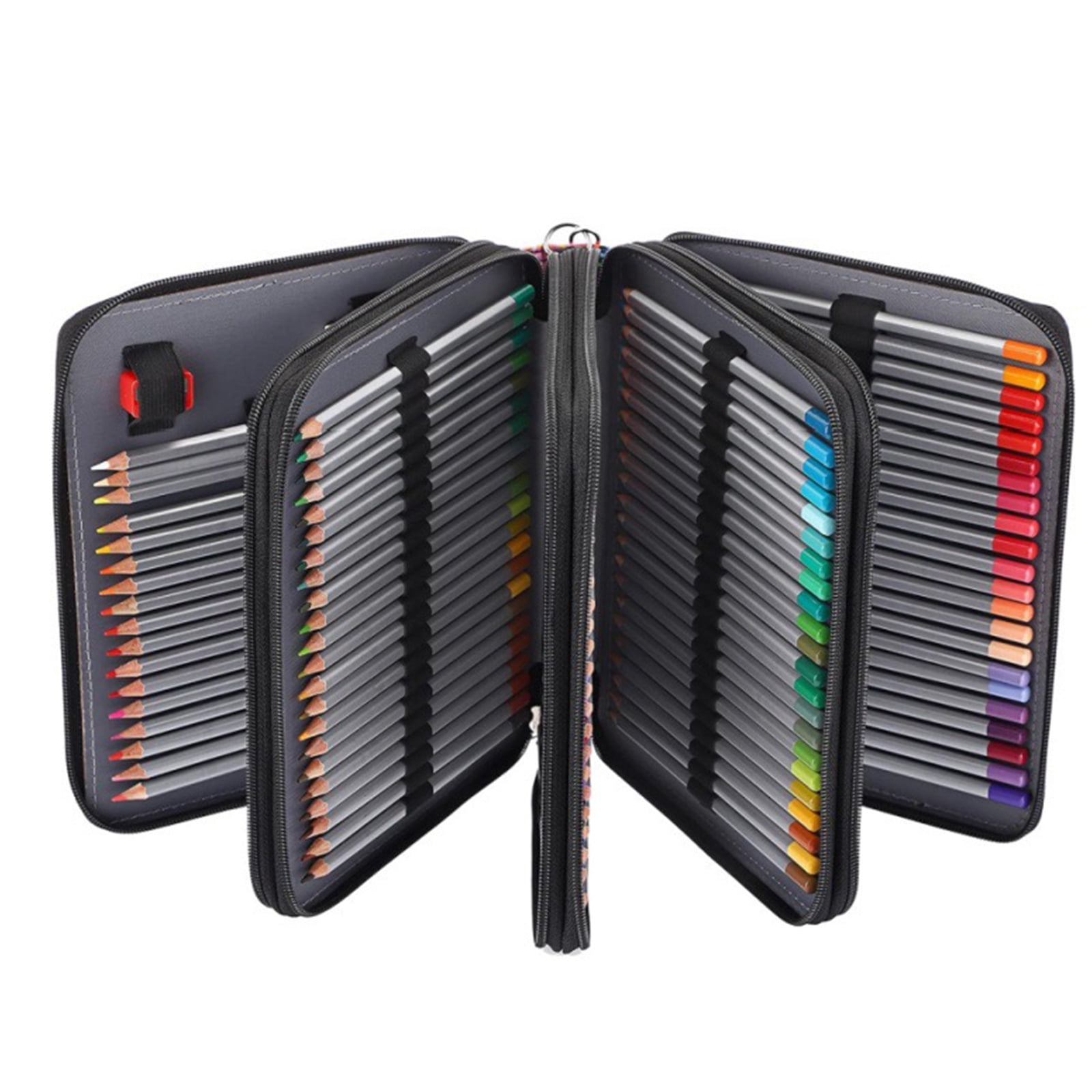 168 Slots High Capacity Pen Case Portable Multifunctional Zippered Pencil Case Colored Pencil Bag With Portable Handle