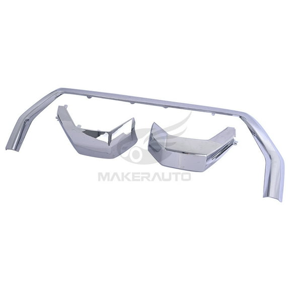 Front Bumper Grille Chrome Trim Molding Surround For 2022 2023 2024 Toyota Tundra