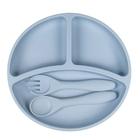

ufehgfjh Baby Meal Children Is Meal Divided Into Compartments Complementary Food Bowl Food Grade Integrated Suction Cup Fall Savings