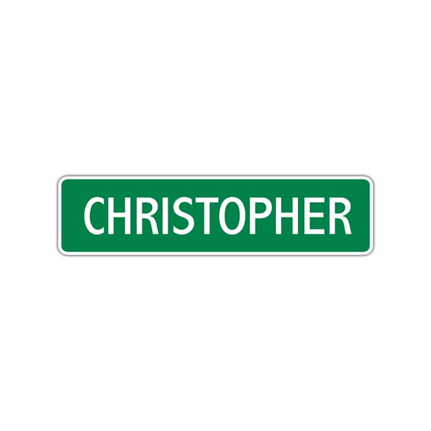 Christopher Boys Letter Printed Label Indoor Outdoor Children Name Wall