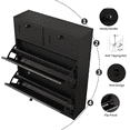 thumbnail image 3 of Richya Black Shoe Cabinet with 2 Flip Drawers,Shoe Racks Storage Cabinet with 2 Drawers for Entryway, 3 of 7
