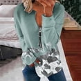 thumbnail image 1 of Chandails à Capuchon de Mode pour Femmes 2023 Hauts Automne Manches Longues Chandail Ample Chemise Habillée Décontractée Dames Chandails en Molleton à Rayures Col Rond 50 % de Rabais Liquidation Costumes Halloween/noël, 1 of 5