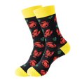 thumbnail image 1 of Under $5 Socks Multi-color Print Socks for Women Girls Ocean Series Print Colorful Pattern Novelty Cute, 1 of 3