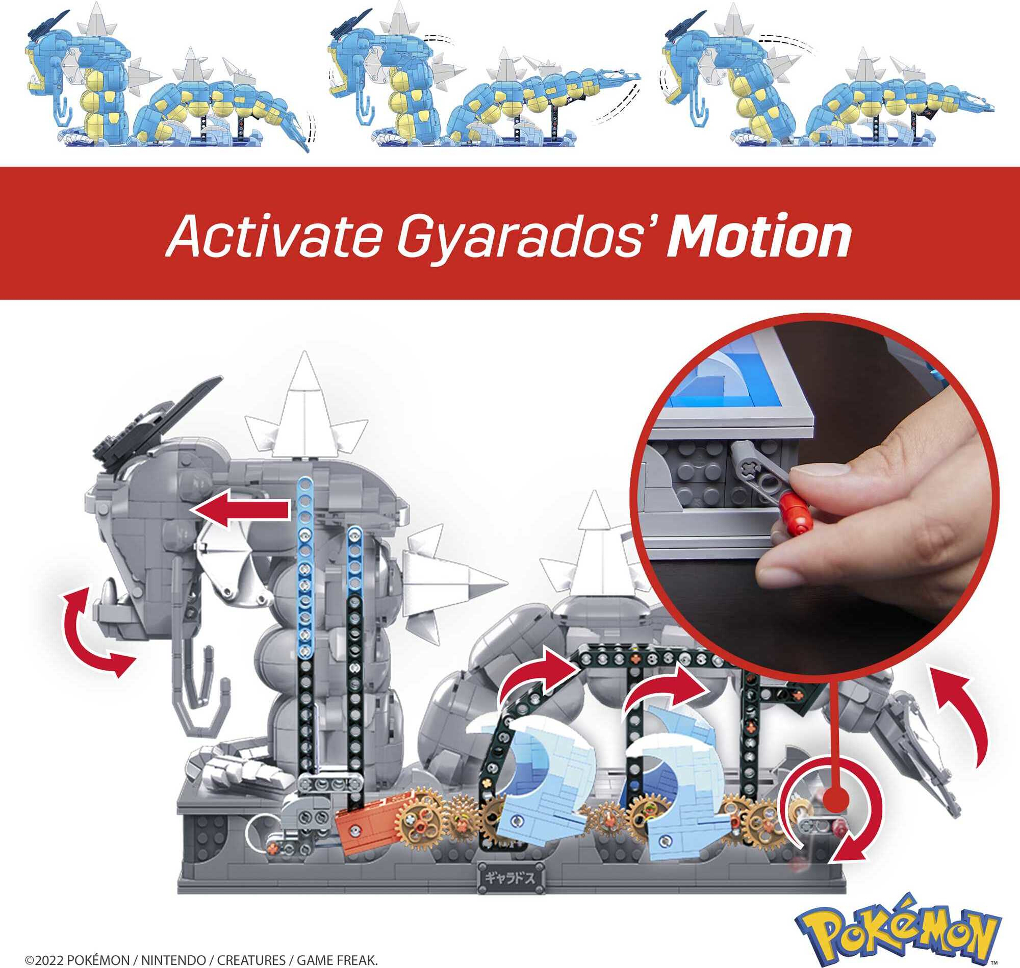MEGA Pokemon Building Kit Motion Gyarados (2186 Pieces) for Collectors - image 5 of 8