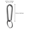 thumbnail image 6 of FONDOTIN Titanium Keychain Clip Grey Outdoor Quick Release Key Holder, 6 of 8