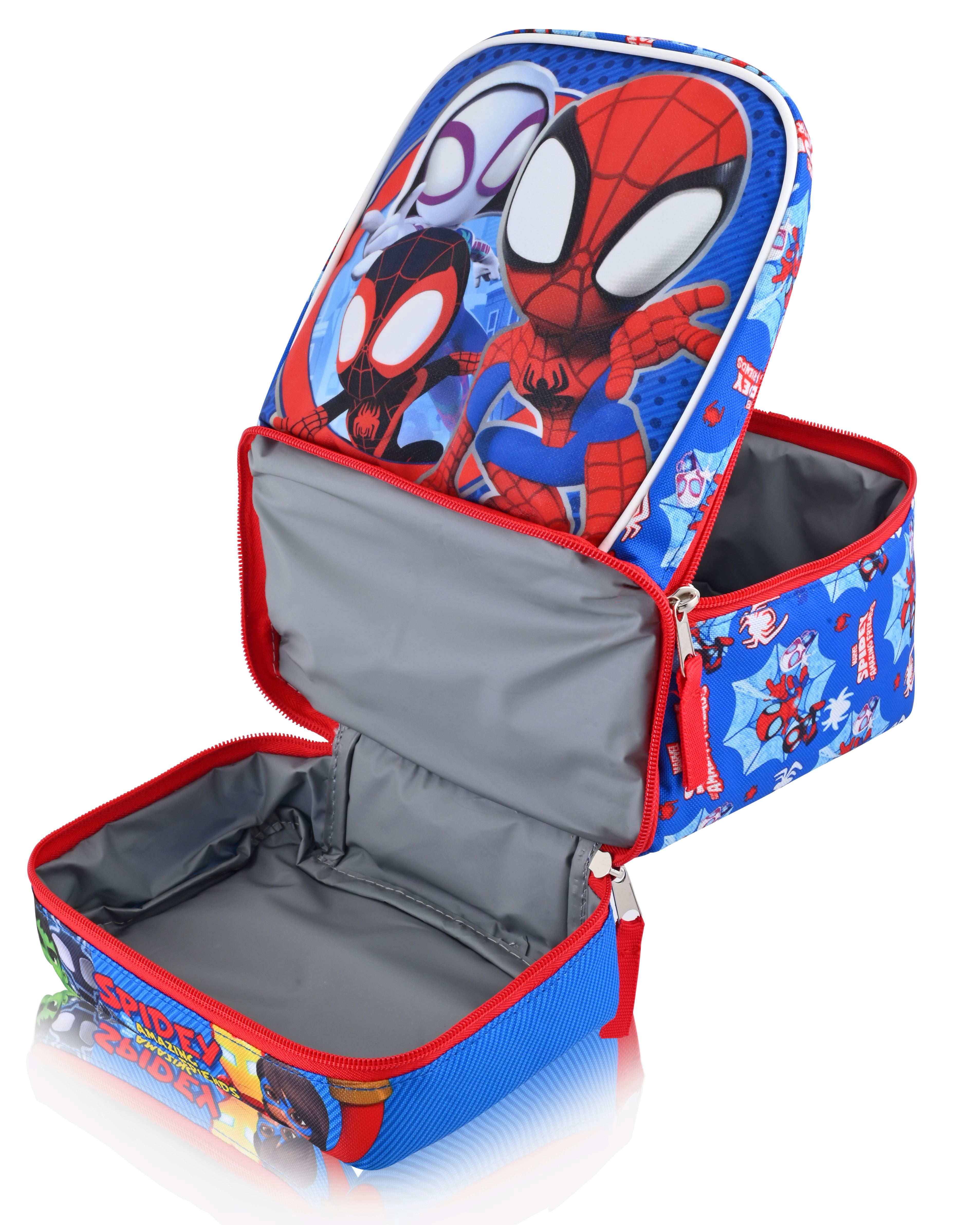 Marvel Spidey and His Amazing Friends Lunch Box for Kids | Insulated Lunch Bag Lunch Box for Boys, Girls, Unisex | Spidey and His Amazing Friends Blue Reusable Lunchbox