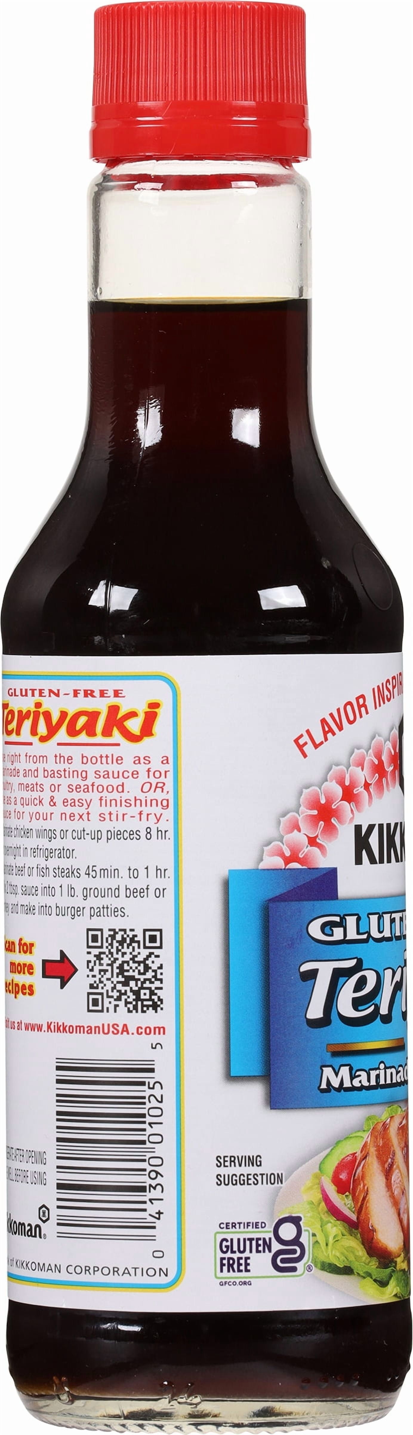 Kikkoman Gluten‑Free Teriyaki Marinade & Sauce, 10 fl oz Glass Bottle