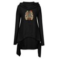 thumbnail image 1 of Gibobby Sudadera mujer con cierre, 2023 Sudaderas con capucha y cuello redondo para mujer, diseño de suéter suelto de manga larga(Negro,XG), 1 of 3