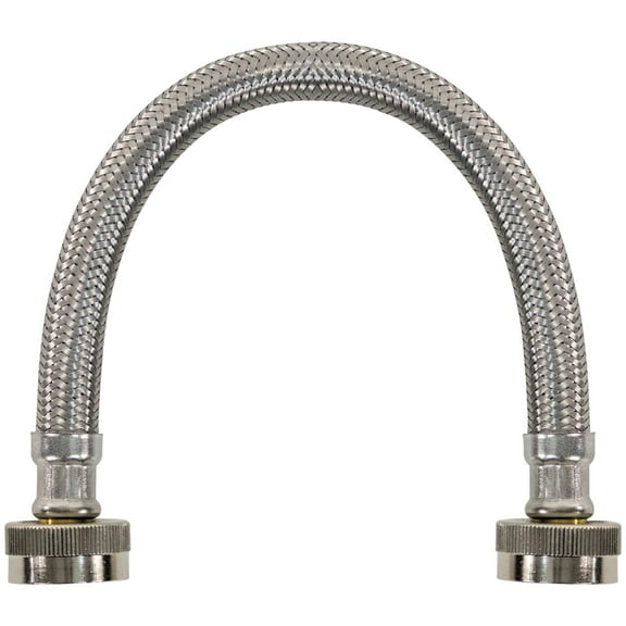Certified Appliance Accessories WI12SSFF Braided Stainless Steel Water-Inlet Hose, 1ft
