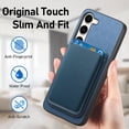 thumbnail image 5 of Allytech 2 in 1 Detachable Wallet Case for Samsung Galaxy S23, [Thin & Light] [Compatible with MagSafe] Luxury PU Leather Card Holder Soft Bumper Shockproof Anti-Scratch Magnetic Case, Blue, 5 of 11