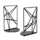 thumbnail image 3 of Libro de geometría sólida-2 piezas Soportes de libro de geometría sólida Escritorio hueco de metal Estante antideslizante para sujetalibros Negro resistente, 3 of 5