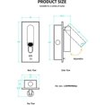 thumbnail image 4 of LED Reading Light Bedside Lamp Hidden Switch Bedside Lamp, Type C Bedside Lamp Flush Mount Wall Sconce Reading Light, 350° Rotatable 90° Foldable, 3W, 4 of 5