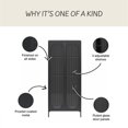 thumbnail image 2 of Mr. Kate Luna Tall 2-Door Accent Cabinet with Fluted Glass, Black, 2 of 8