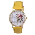 thumbnail image 3 of Soumake Stylish Women Rose Pattern Watch Classic Round Dial Faux Leather Strap Accurate Quartz Movement Wrist Watch Birthday Anniversary Gift Fashion, 3 of 8