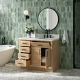 thumbnail image 5 of Ariel Hepburn 43 Inch Single Oval Sink Bathroom Vanity With Pure White Quartz Countertop 1.5 Inch Edge In Oak, 5 of 10